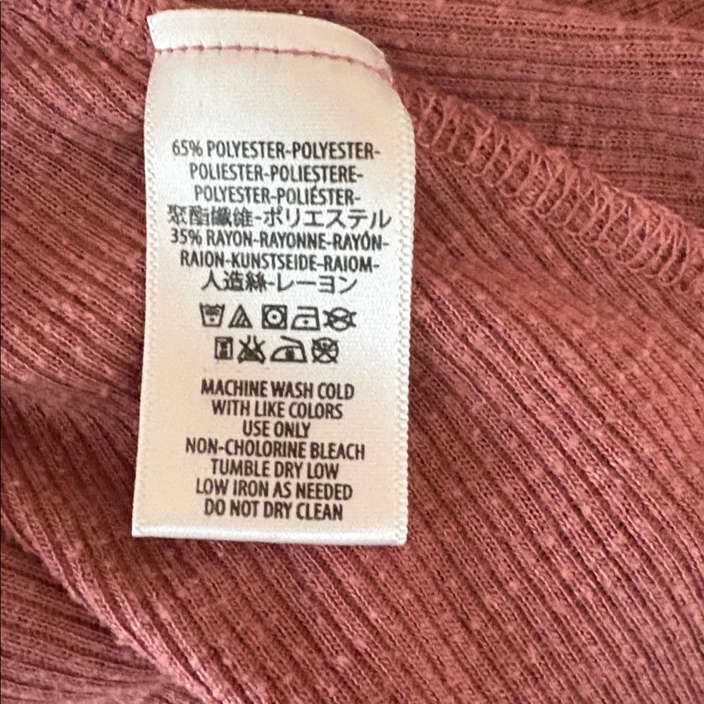 Free People Long Beach Ribbed Rose Pink Racerback Tank Top